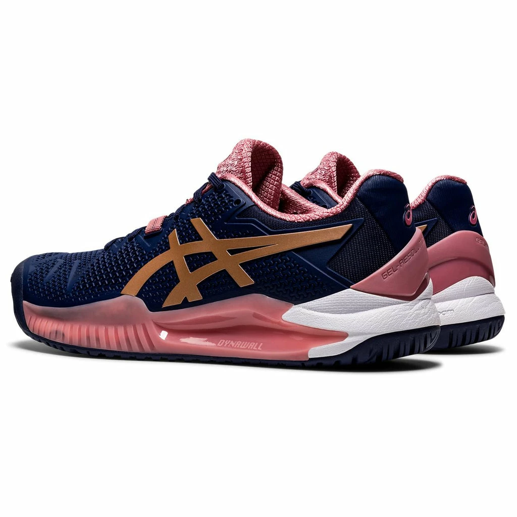 Asics Gel Resolution 8 Women's Tennis Shoe (Peacoat/Rose Gold) - Image 6