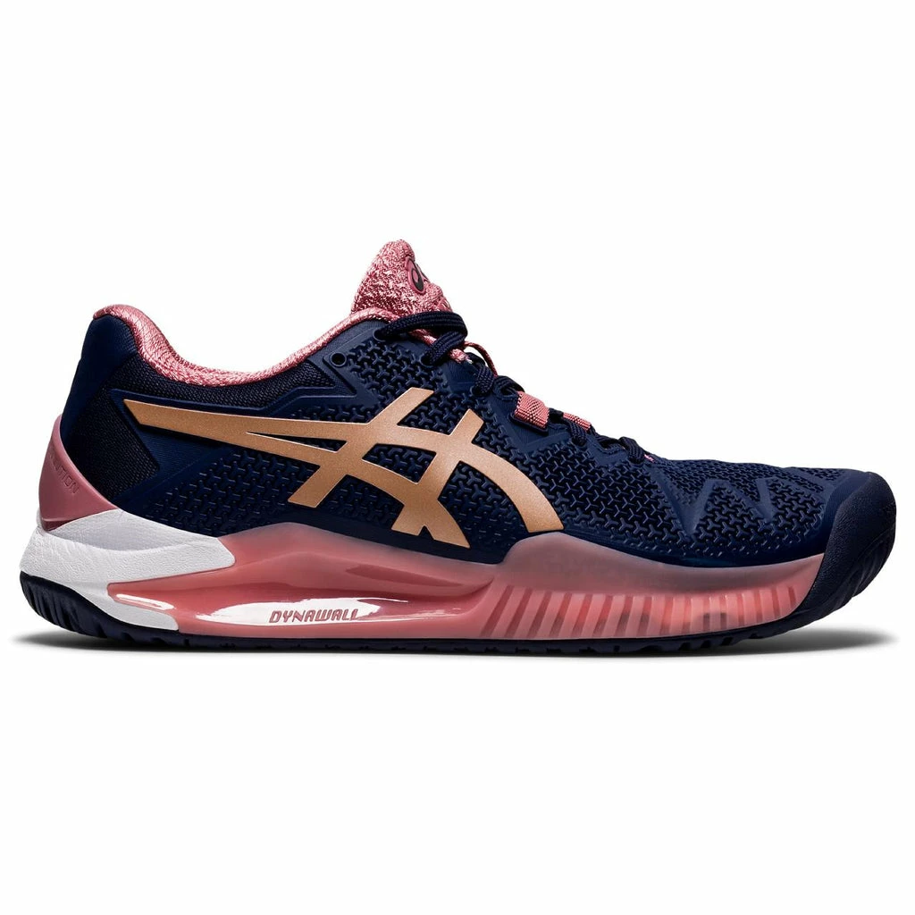 Asics Gel Resolution 8 Women's Tennis Shoe (Peacoat/Rose Gold)