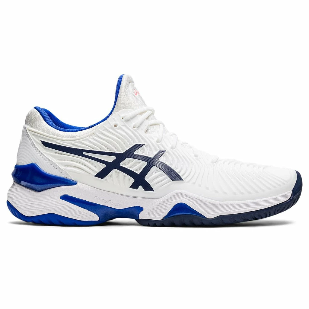 Asics Court FF 2 Women's Tennis Shoe (White/Blue) 3 Asics Court FF 2 Women's Tennis Shoe (White/Blue)