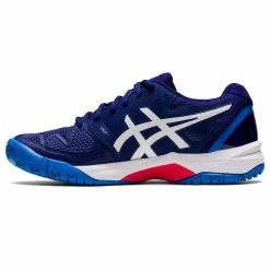Alternative view of Asics Gel Resolution 8 GS Junior Tennis Shoe (Dive Blue/White)