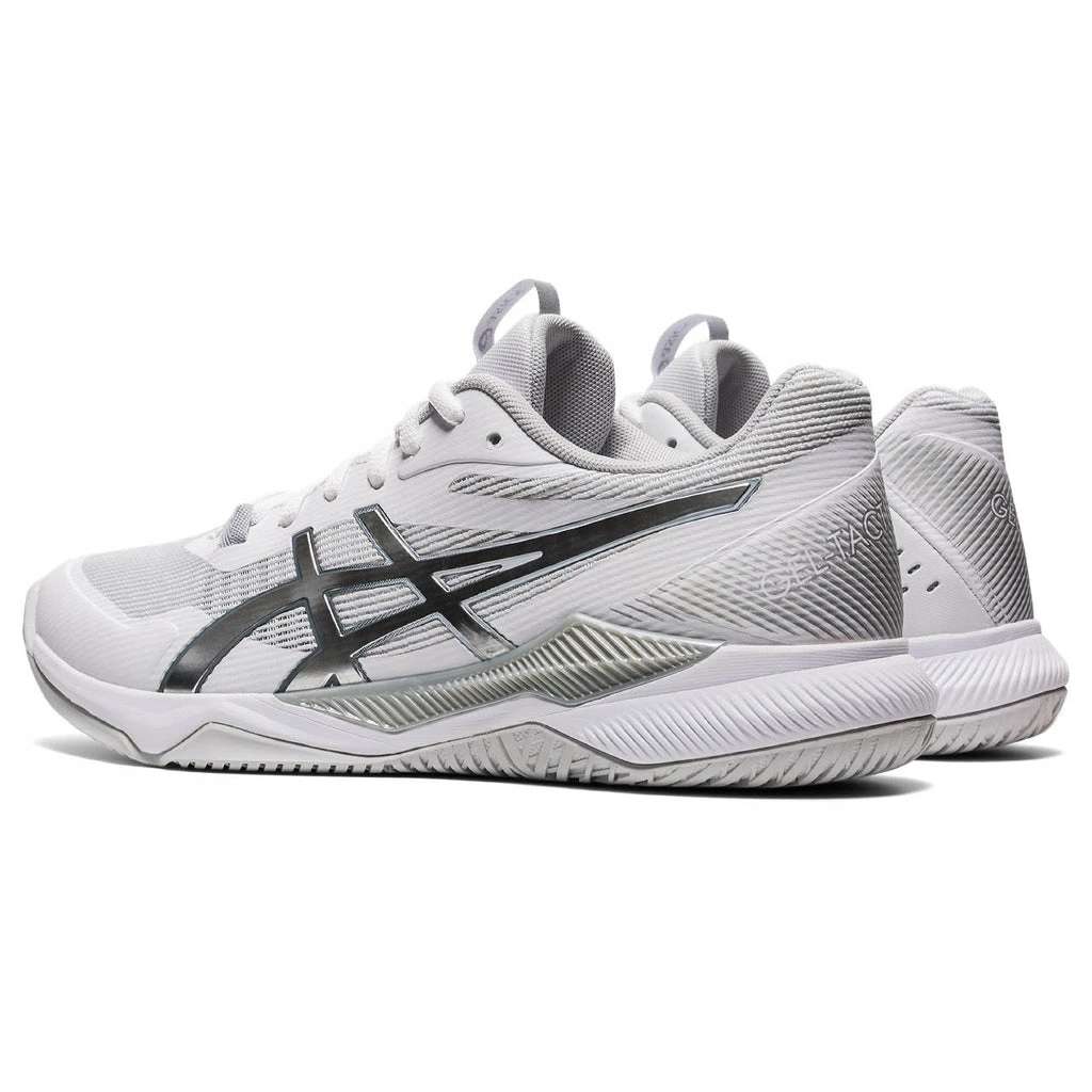 Asics Gel Tactic Women's Indoor Court Shoe (White/Silver) 7 Asics Gel Tactic Women's Indoor Court Shoe (White/Silver) - Image 5