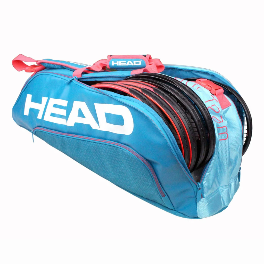 Head Tour Team Combi 6 Pack Racquet Bag (Blue/Pink) 3 Head Tour Team Combi 6 Pack Racquet Bag (Blue/Pink)