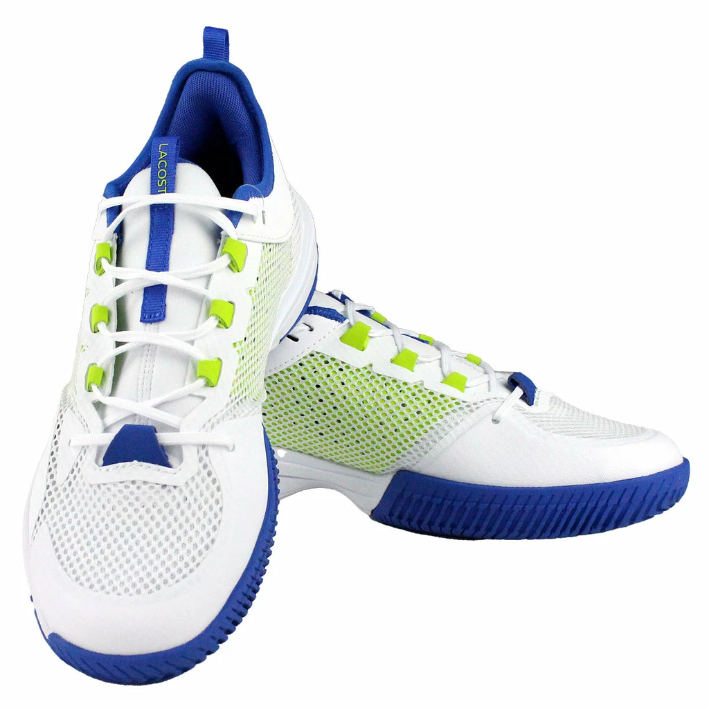 Lacoste AG-LT21 Textile Men's Tennis Shoes (White/Blue) 7 Lacoste AG-LT21 Textile Men's Tennis Shoes (White/Blue) - Image 5
