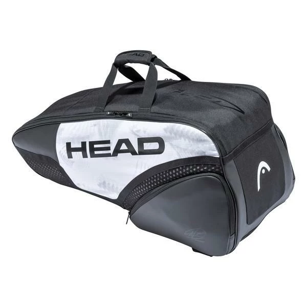 Head Djokovic Combi 6 Pack Racquet Bag (White/Black) 3 Head Djokovic Combi 6 Pack Racquet Bag (White/Black)