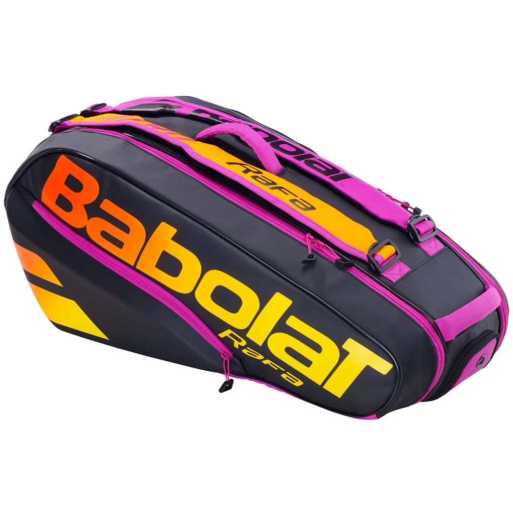 Babolat Pure Aero Rafa 6 Pack Racquet Bag (Black/Pink) 3 Babolat Pure Aero Rafa 6 Pack Racquet Bag (Black/Pink)
