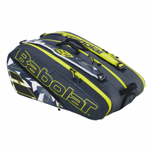 Babolat Pure Aero 12 Pack Racquet Bag 2023 (Black/Yellow) 3 Babolat Pure Aero 12 Pack Racquet Bag 2023 (Black/Yellow)