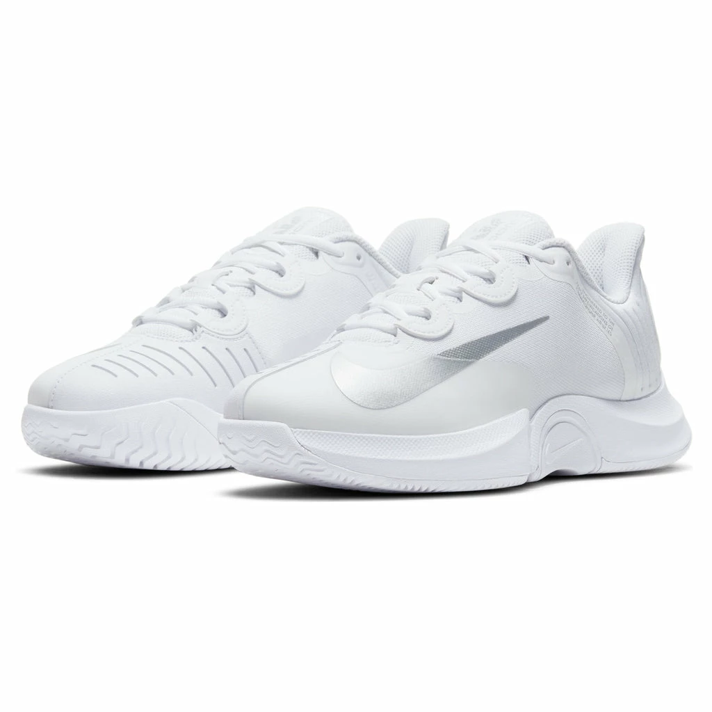 Nike Air Zoom GP Turbo Women's Tennis Shoe (White/Silver) 8 Nike Air Zoom GP Turbo Women's Tennis Shoe (White/Silver) - Image 6