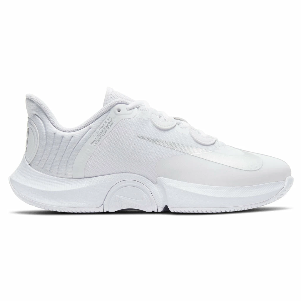 Nike Air Zoom GP Turbo Women's Tennis Shoe (White/Silver) 3 Nike Air Zoom GP Turbo Women's Tennis Shoe (White/Silver)