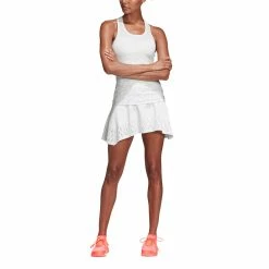 Adidas By Stella McCartney Women's Tank Top (White) -Adidas Shop DQ1603 APP on model front white 1024x1024