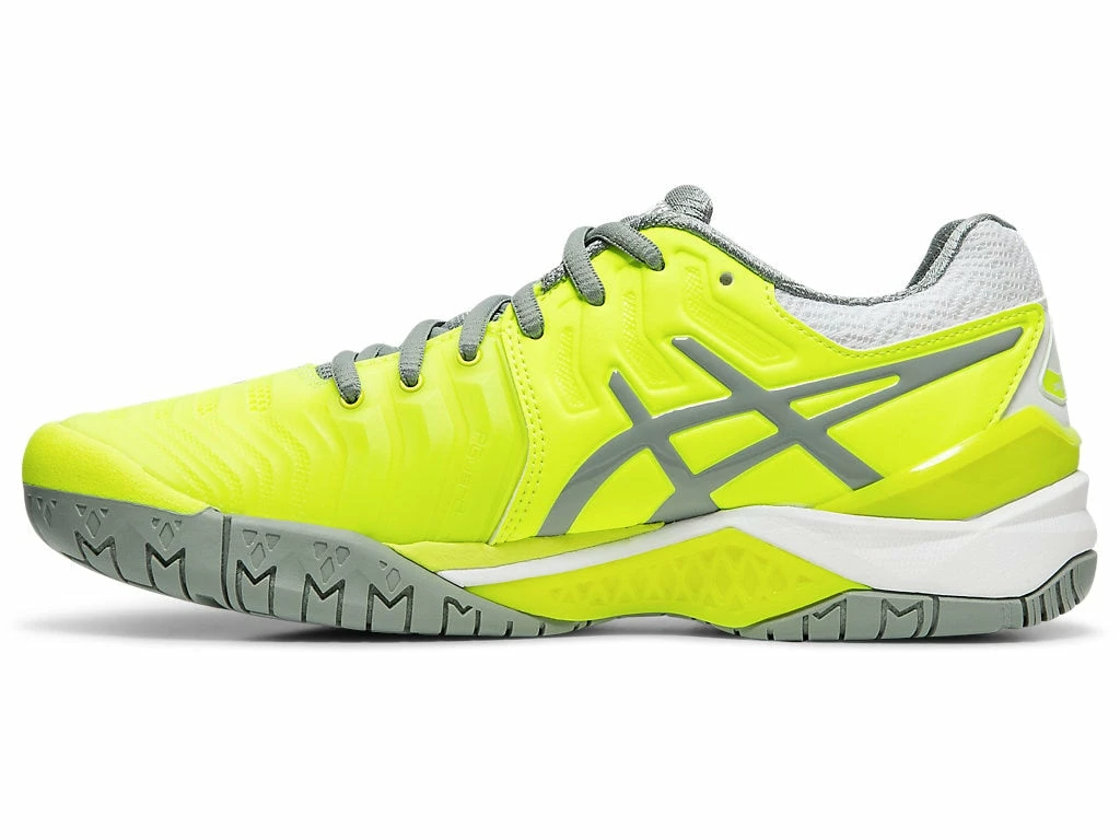 Asics Gel Resolution 7 Women's Tennis Shoe (Safety Yellow/Stone Green) 5 Asics Gel Resolution 7 Women's Tennis Shoe (Safety Yellow/Stone Green) - Image 3