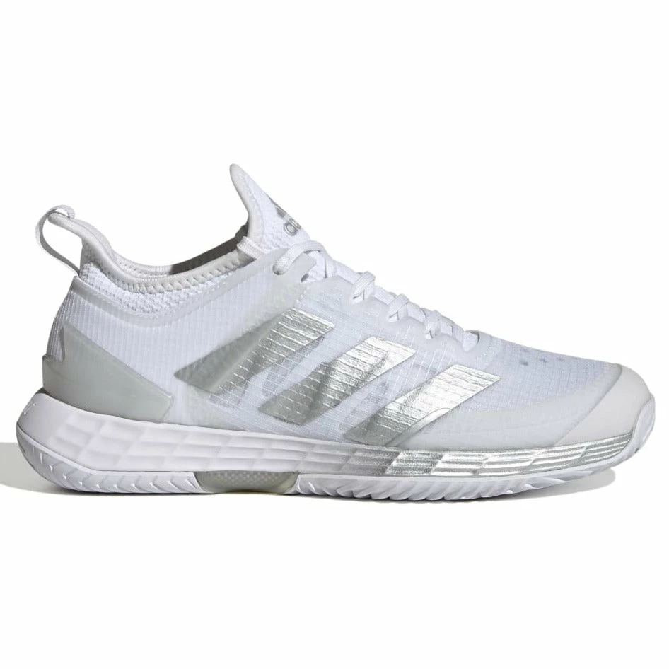 Adidas Adizero Ubersonic 4 Women's Tennis Shoe (White/Silver/Grey) 3 Adidas Adizero Ubersonic 4 Women's Tennis Shoe (White/Silver/Grey)