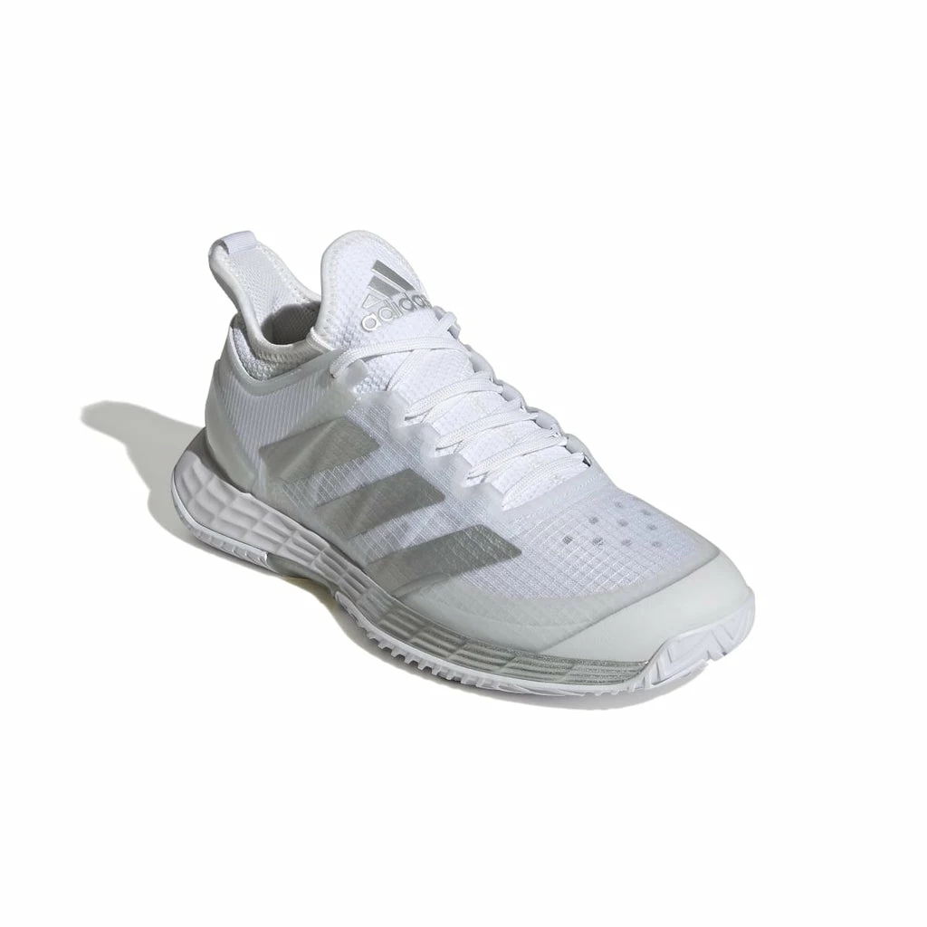 Adidas Adizero Ubersonic 4 Women's Tennis Shoe (White/Silver/Grey) 7 Adidas Adizero Ubersonic 4 Women's Tennis Shoe (White/Silver/Grey) - Image 5