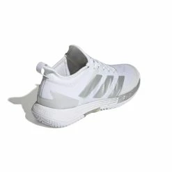 Adidas Adizero Ubersonic 4 Women's Tennis Shoe (White/Silver/Grey) 13 Adidas Adizero Ubersonic 4 Women's Tennis Shoe (White/Silver/Grey) -Adidas Shop GW2513 7 FOOTWEAR Photography BackLateralTopView white 1024x1024