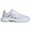 Adidas CourtJam Control Women's Tennis Shoe (White/Silver) 2 Adidas CourtJam Control Women's Tennis Shoe (White/Silver) -Adidas Shop GY1334 1 FOOTWEAR Photography SideLateralCenterView white 1024x1024