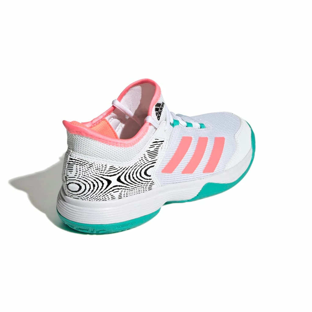 Adidas Ubersonic 4 Junior Tennis Shoe (White/Pink/Teal) 8 Adidas Ubersonic 4 Junior Tennis Shoe (White/Pink/Teal) - Image 6