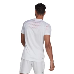 Adidas Men's Melbourne FreeLift Printed Top (White/Red) 10 Adidas Men's Melbourne FreeLift Printed Top (White/Red) -Adidas Shop HA3344 APP on model back white 1024x1024