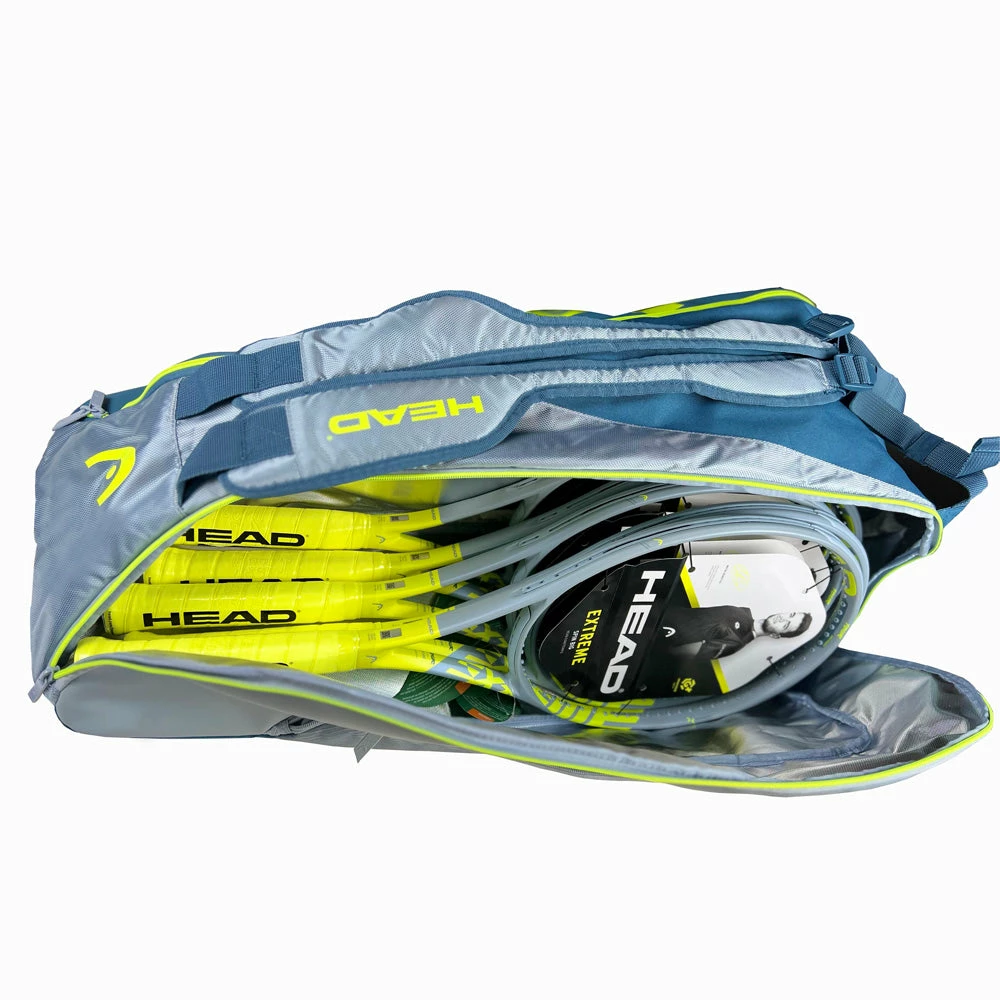 Head Tour Team Extreme Supercombi 9 Pack Racquet Bag (Yellow/Grey) 4 Head Tour Team Extreme Supercombi 9 Pack Racquet Bag (Yellow/Grey) - Image 2