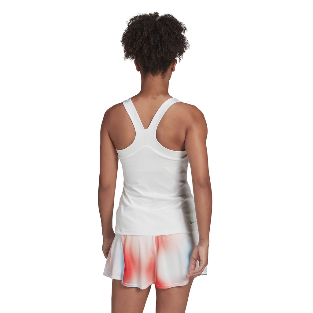Adidas Women's Tennis Y-Tank Top (White) - Image 3
