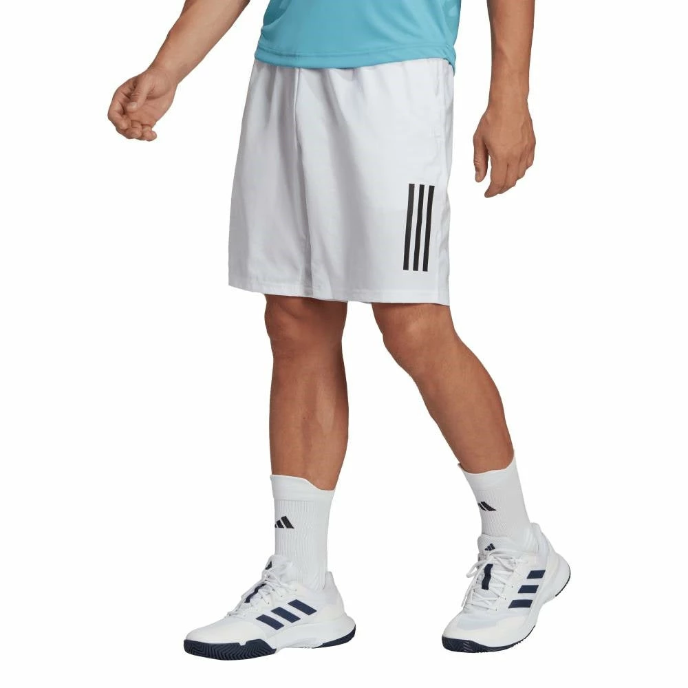 Adidas Men's Club 3 Stripe 7-inch Short (White) - Image 2
