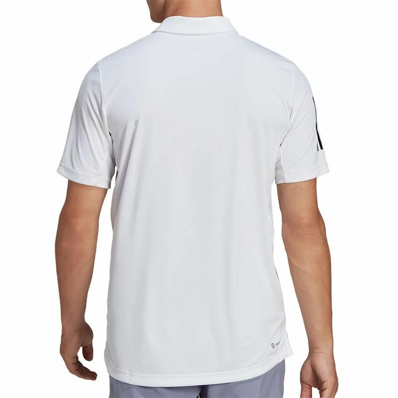 Adidas Men's 3 Stripe Club Polo (White) 5 Adidas Men's 3 Stripe Club Polo (White) - Image 3