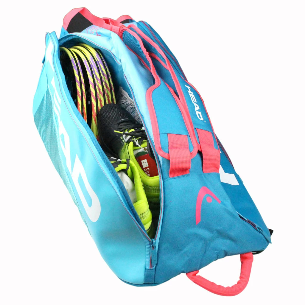 Head Tour Team Supercombi 9 Pack Racquet Bag (Blue/Pink) 4 Head Tour Team Supercombi 9 Pack Racquet Bag (Blue/Pink) - Image 2