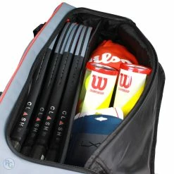 Wilson Clash Duffel Large Racquet Bag (Grey/Black/Infrared) 12 Wilson Clash Duffel Large Racquet Bag (Grey/Black/Infrared) -Adidas Shop WilsonClashDuffel 5 1024x1024