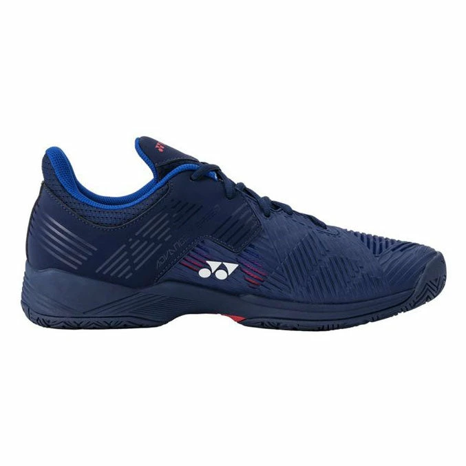 Yonex Power Cushion Sonicage 2 Wide Men's Tennis Shoe (Navy/Red) 3 Yonex Power Cushion Sonicage 2 Wide Men's Tennis Shoe (Navy/Red)