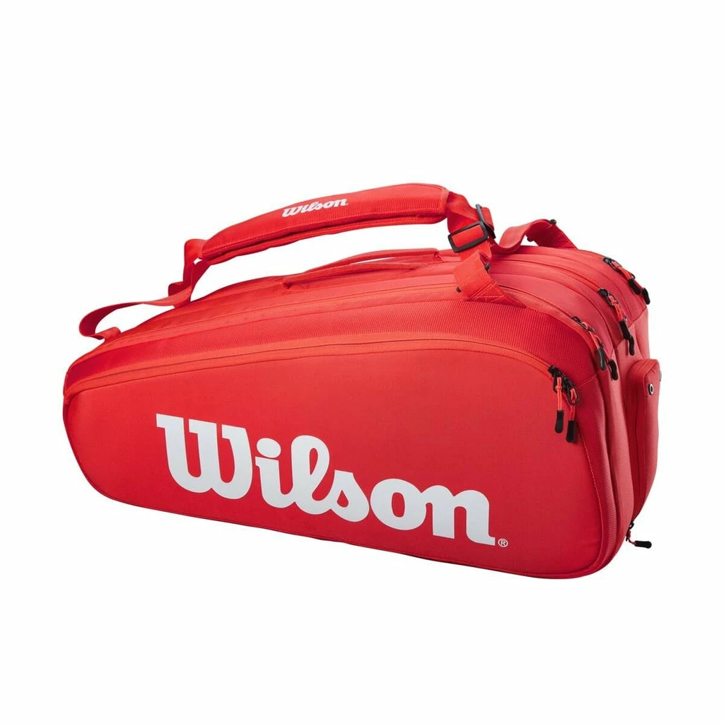Wilson Super Tour 15 Pack Racquet Bag (Red) 3 Wilson Super Tour 15 Pack Racquet Bag (Red)