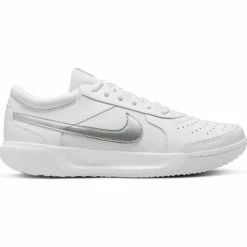 Nike Zoom Lite 3 Women's Tennis Shoe (White/Metallic Silver)