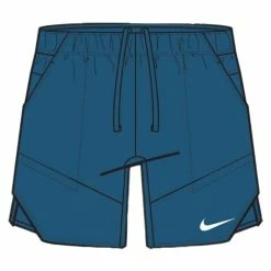 Nike Mens Dri-FIT Advantage 7-Inch Shorts (Green Abyss/White)